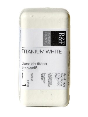 R  And  F Handmade Paints Encaustic Paint Titanium White 40 Ml [Pack Of 2] (2PK-1010)