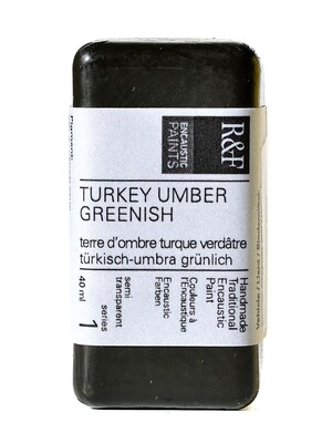 R  And  F Handmade Paints Encaustic Paint Turkey Umber Greenish 40 Ml [Pack Of 2] (2PK-101C)