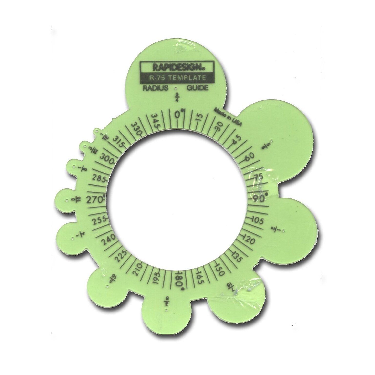 Rapidesign General Purpose Drafting And Design Templates Radius Guide (R75)