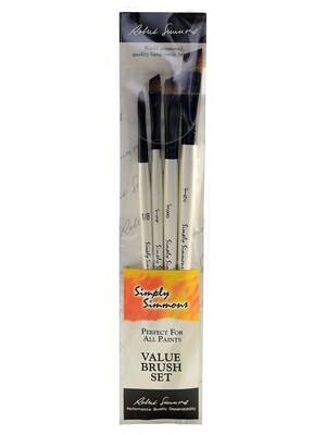 Robert Simmons Simply Simmons Value Brush Sets All The Angles Set Set Of 4 (255400006)