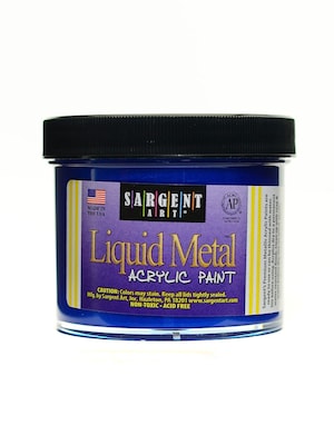 Sargent Art Liquid Metals Acrylic Paint Blue [Pack Of 3] (3PK-22-1250)