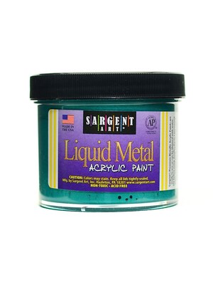 Sargent Art Liquid Metals Acrylic Paint Green [Pack Of 3] (3PK-22-1266)