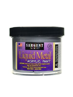 Sargent Art Liquid Metals Acrylic Paint Silver [Pack Of 3] (3PK-22-1282)