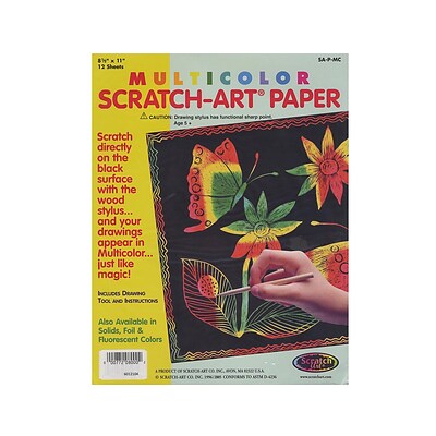 Scratch Art Multicolor Scratch-Art Paper Pack Of 12 (8000)