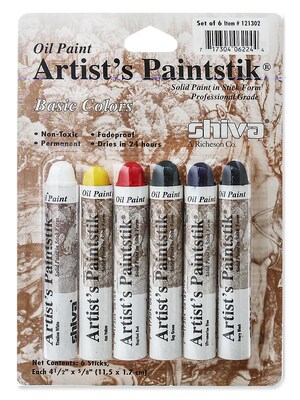 Shiva Artist'S Paintstik Oil Color Sets Basic Colors Set Set Of 6 (121302)