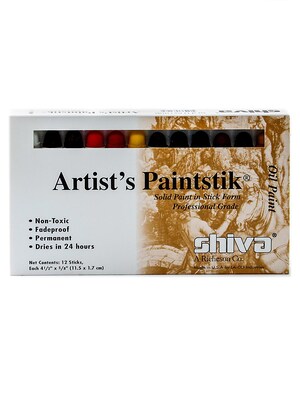 Shiva Artist'S Paintstik Oil Color Sets Professional Set Set Of 12 (121502)