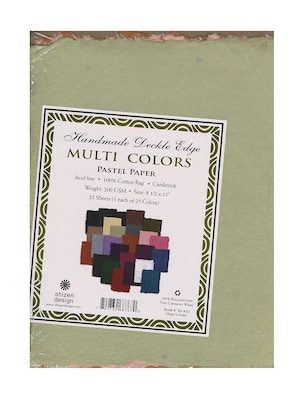 Shizen Design Pastel Paper Packs Multi Colors 8 1/2 In. X 11 In. Pack Of 25 (SA 822)