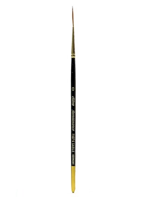 Silver Brush Renaissance Series Brushes Short Handle 0 Silver Script (7107S-0)