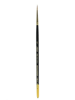 Silver Brush Renaissance Series Brushes Short Handle 1 Round (7100S-1)