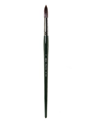 Silver Brush Ruby Satin Series Synthetic Brushes Long Handle 12 Round 2500 (2500-12)