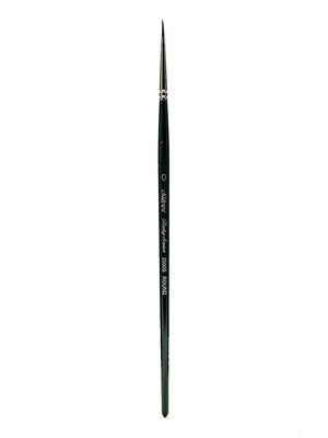Silver Brush Ruby Satin Series Synthetic Brushes Short Handle 0 Round 2500S (2500S-0)