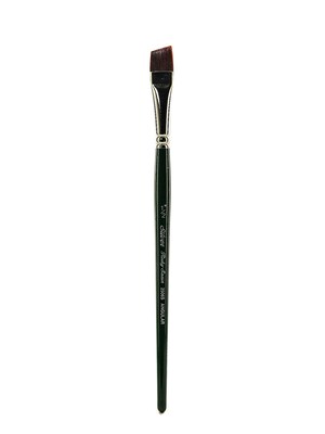 Silver Brush Ruby Satin Series Synthetic Brushes Short Handle 1/2 In. Angular 2506S (2506S-1/2)