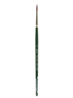 Silver Brush Ruby Satin Series Synthetic Brushes Short Handle 4 Round 2500S (2500S-4)