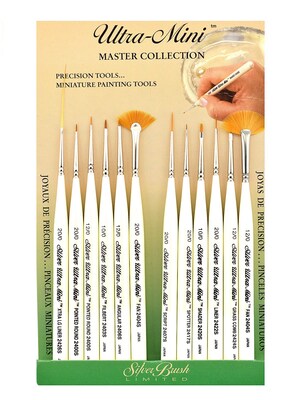 Silver Brush Ultra Mini Brush Sets Set Of 12 Detail Painting Set (UMS 2412S)