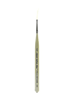 Silver Brush Ultra Mini Series Golden Taklon Brushes 10/0 Extra Long Liner (2426S-10/0)