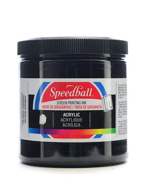 Speedball Acrylic Screen Printing Ink Black 8 Oz. [Pack Of 2] (2PK-4637)