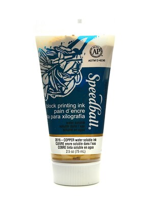 Speedball Block Printing Water Soluble Ink Copper 2.5 Oz. [Pack Of 2] (2PK-3516)