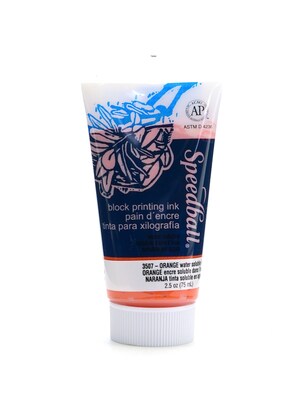 Speedball Block Printing Water Soluble Ink Orange 2.5 Oz. [Pack Of 2] (2PK-3507)