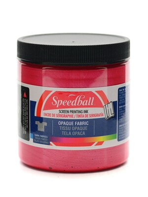 Speedball Opaque Fabric Screen Printing Inks Raspberry 8 Oz. [Pack Of 2] (2PK-4801)