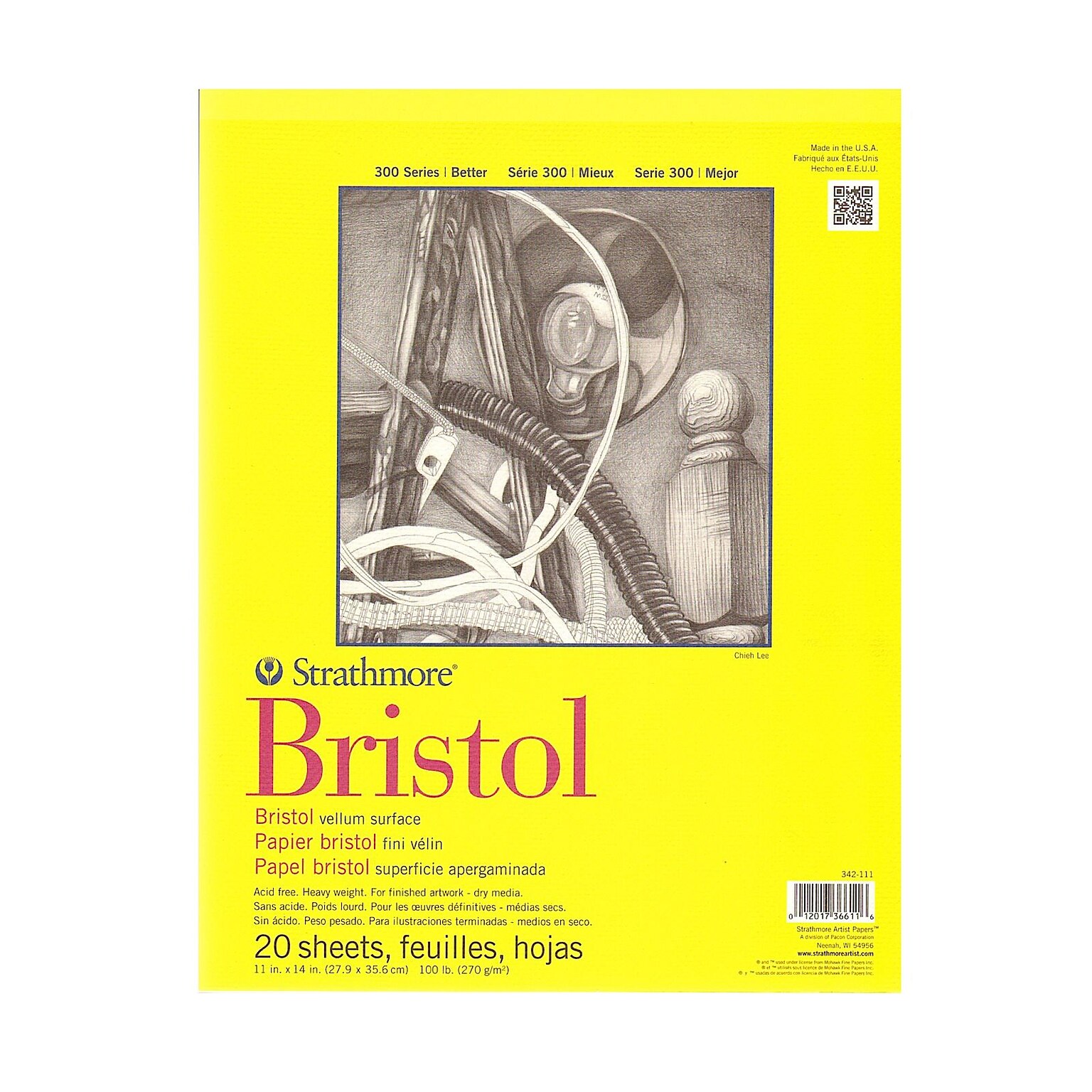 Strathmore 300 Series Bristol Vellum 11 In. X 14 In. (342-111-1)