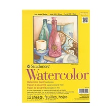 Strathmore 300 Series Watercolor Paper 9 In. X 12 In. Pad Of 12 Tape Bound [Pack Of 2] (2PK-360-109-