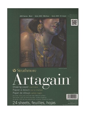 Strathmore 400 Series Artagain Pads Black 9 In. X 12 In. [Pack Of 2] (2PK-445-109-1)