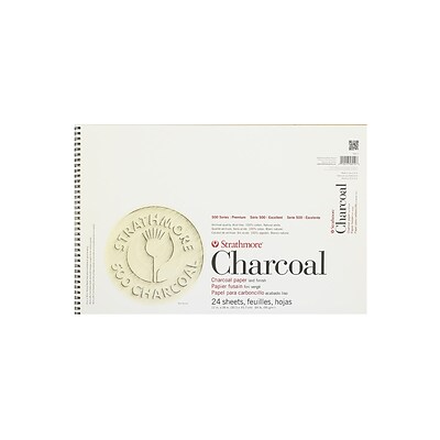 Strathmore 500 Series Charcoal Paper Pads White 12 In. X 18 In. (560-2-1)