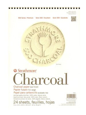 Strathmore 500 Series Charcoal Paper Pads White 9 In. X 12 In. (560-1-1)