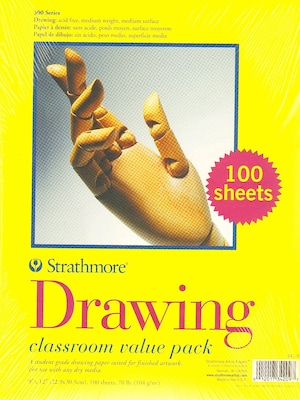 Strathmore 300 Series 9 x 12 Drawing Sketch Pad, 100 Sheets/Pad (54004)