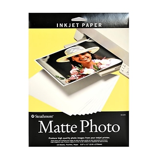 Strathmore Digital Photo Paper Matte 8.5 In. X 11 In. Pack Of 15 (59-635)