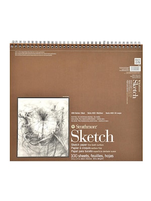 Strathmore 400 Series 14 x 17 Spiral Bound Sketch Pad, 100 Sheets/Pad (60370)