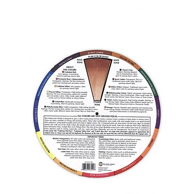 The Color Wheel Company Watercolor Color Wheel, Multicolor, 2/Pack (2PK-WCW 3459)