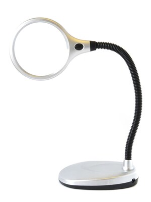 Ultraoptix Led Magnifiers Desk Flex With Bifocal, 4 In. Lens 2X (6X Bifocal) (DT-LED)