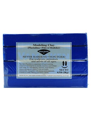 Van Aken Plastalina Modeling Clay Ultra Blue 4 1/2 Lb. Bar  (10506)