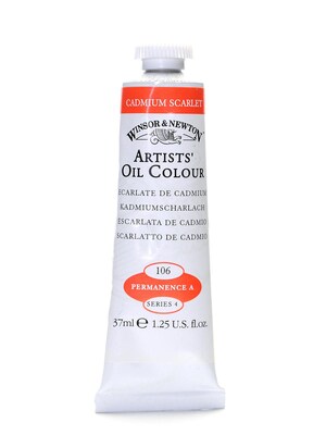 Winsor  And  Newton Artists Oil Colours Cadmium Scarlet 106 37 Ml (1214106)