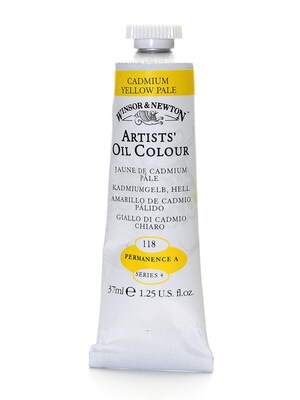 Winsor  And  Newton Artists Oil Colours Cadmium Yellow Pale 118 37 Ml (1214118)