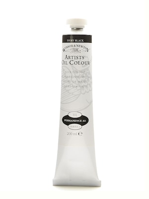 Winsor  And  Newton Artists Oil Colours Ivory Black 331 200 Ml (1237331)