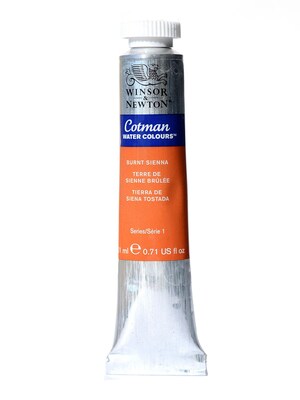 Winsor  And  Newton Cotman Water Colours Burnt Sienna 74 21 Ml [Pack Of 2] (2PK-0308074)