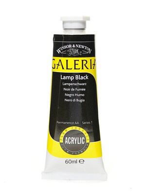 Winsor  And  Newton Galeria Flow Formula Acrylic Colours Lamp Black 60 Ml 337 [Pack Of 4] (4PK-2120337)