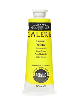 Winsor  And  Newton Galeria Flow Formula Acrylic Colours Lemon Yellow 60 Ml 346 [Pack Of 4] (4PK-2120346)