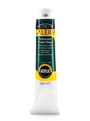 Winsor  And  Newton Galeria Flow Formula Acrylic Colours Permanent Green Deep 200 Ml 482 [Pack Of 2] (2PK-2136482)