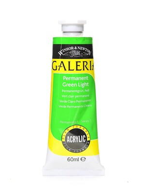 Winsor  And  Newton Galeria Flow Formula Acrylic Colours Permanent Green Light 60 Ml 483 [Pack Of 4] (4PK-2120483)