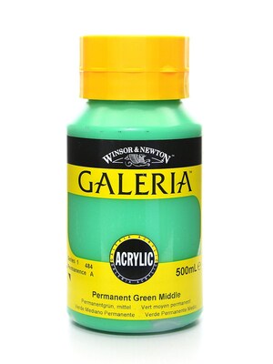 Winsor  And  Newton Galeria Flow Formula Acrylic Colours Permanent Green Middle 500 Ml 484 (2150484)