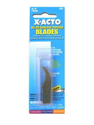 X-Acto No. 28 Concave Carving Blade Pack Of 5 (X228)