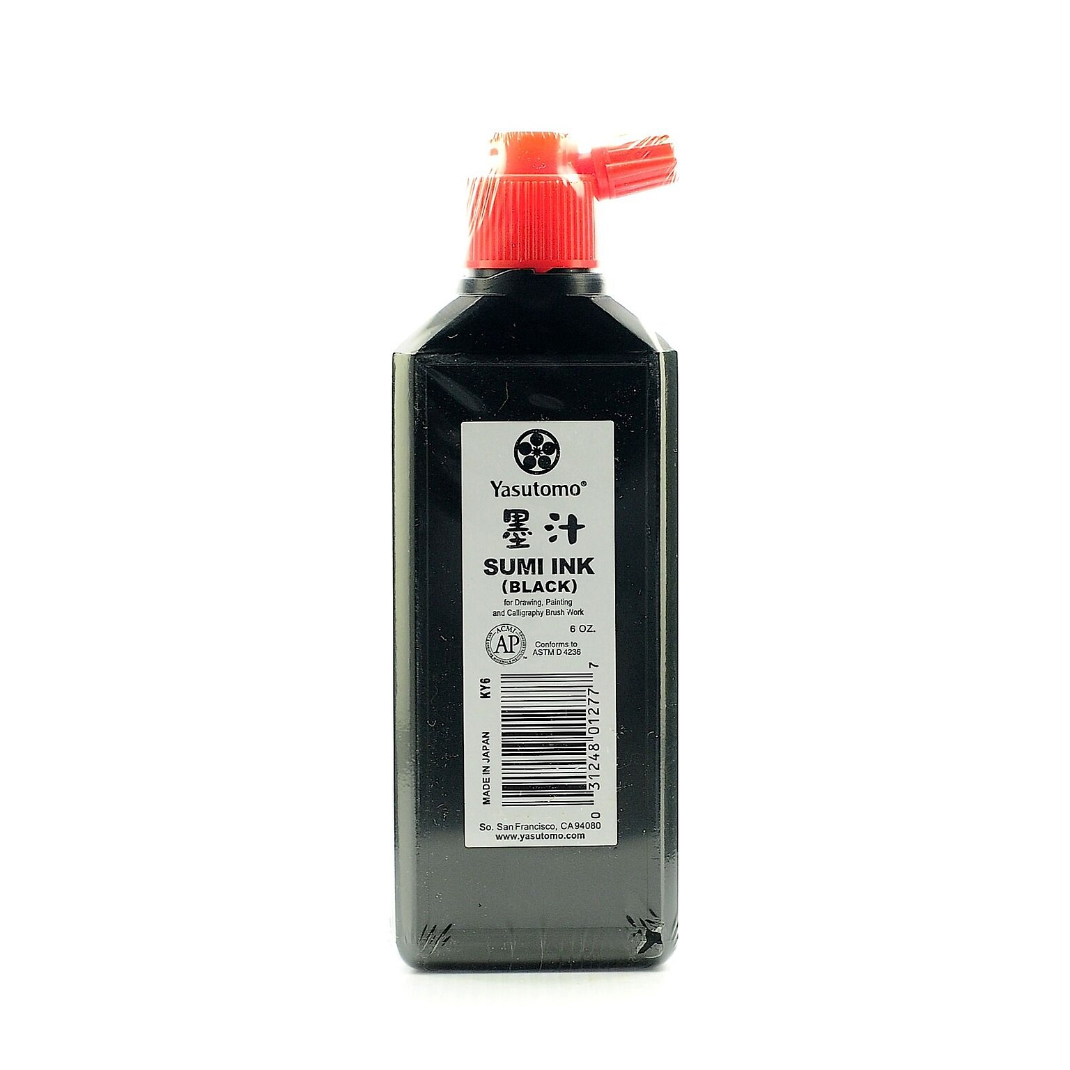 Yasutomo Black Sumi Ink (Bokuju) 6 Oz. (KY6)