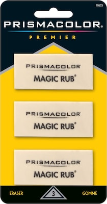 Prismacolor ® MAGIC RUB® Art Eraser, White, 3/pk (70503)