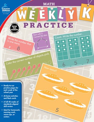 Carson Dellosa Math Workbook, Grade K