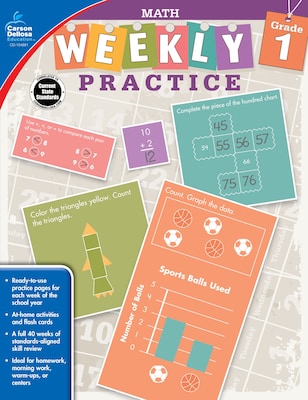 Carson Dellosa Math Workbook, Grade 1