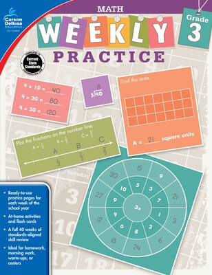 Carson Dellosa Math Workbook, Grade 3