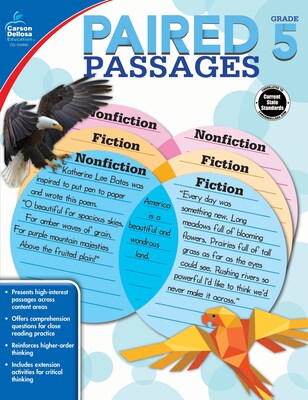 Carson-Dellosa Paired Passages Workbook, Grade 5